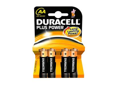 aa duracell plus power mn1500/lr6 battery 4pcs - Duracell