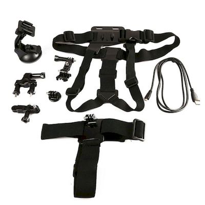 6 in 1 gopro accessory mount kit bike tripod chest head (kt-104) - Dazzne