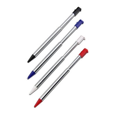 set 4 pennini stylus touch pen retrattili in metallo per nintendo 3ds