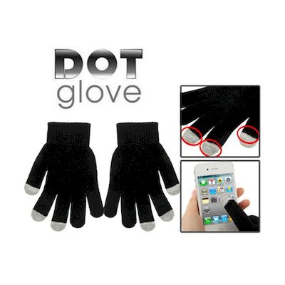 touch screen gloves for smartphone and tablet black 0623B - Network Shop