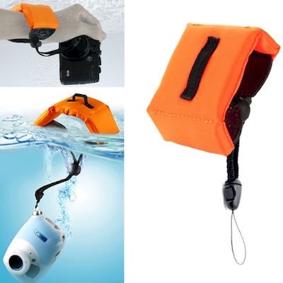 Submersible Floating Bobber hand wrist strap orange for gopro 4/3+/3/2 and other
