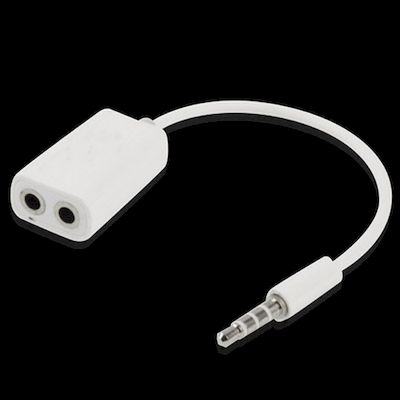 ipod/mp3/smartphone splitter audio adapter earphone jack 3,5 white - Network Sho