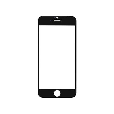 replacement front glass black for iphone 6 - Network Shop