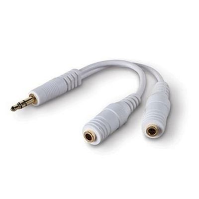 ipod/mp3 splitter audio earphone jack 3,5 white - Network Shop