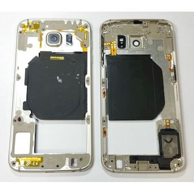 SCOCCA MIDDLE FRAME COVER GOLD PER SAMSUNG GALAXY S6 G920