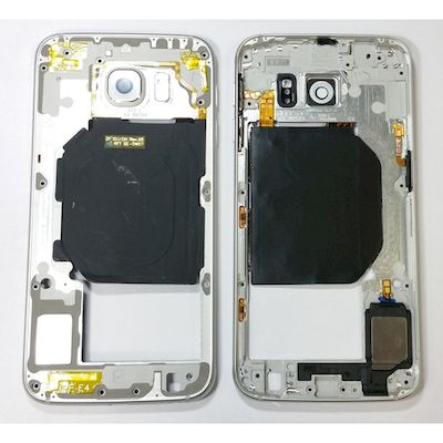 SCOCCA MIDDLE FRAME COVER BIANCO PER SAMSUNG GALAXY S6 G920